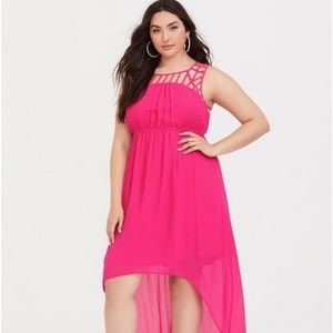 torrid pink caged dress plus size 3x women